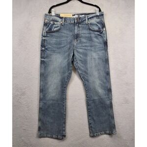 Wrangler Retro Jeans Mens 35x30 Blue Relaxed‎ Bootcut Medium Wash Denim Stretch